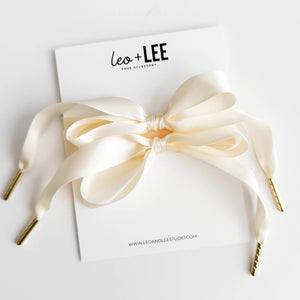 Leo & Lee Studio - Satin Sneaker Laces with Gold Aglets – Luxe Shoe Accessory