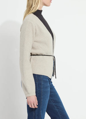 Ravenna peplum knitted cardigan-Lysse 3958