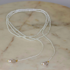 Wrap Pearl Lariat Necklace –Deep South Originals