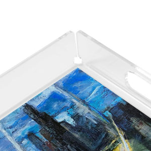 "Cheers" large acrylic tray-Donna j. West