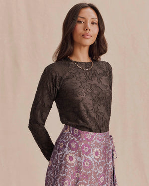 Cecelia Floral L/S tee-Splendid RF3w510SE