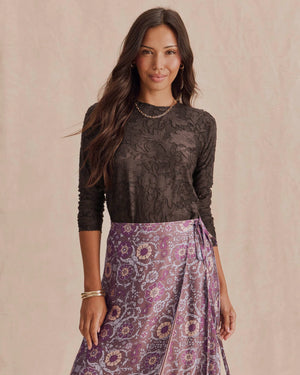 Cecelia Floral L/S tee-Splendid RF3w510SE