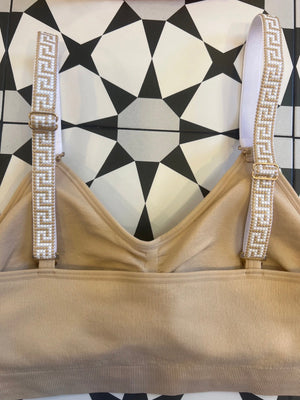 Luxe Stud on basic nude bra-Strap-its