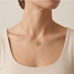 Entwined disc pendant nck-Ella Stein