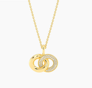 Entwined disc pendant nck-Ella Stein