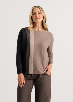 Color stripe sweater-Zaket & Plover ZP8537U