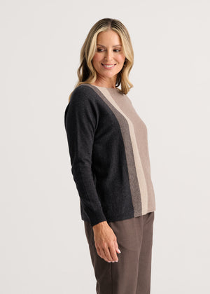 Color stripe sweater-Zaket & Plover ZP8537U