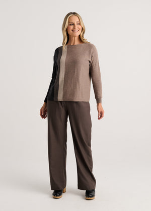 Color stripe sweater-Zaket & Plover ZP8537U