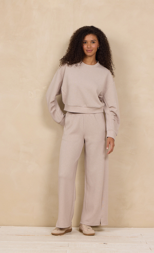 Cloud fleece crew-Vintage Havana B14479