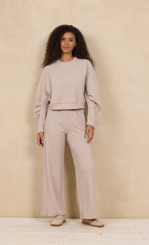 Cloud fleece crew-Vintage Havana B14479