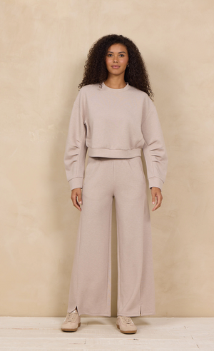 Cloud fleece crew-Vintage Havana B14479