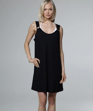 Bondi ring tank dress blk-J. Valdi J29386