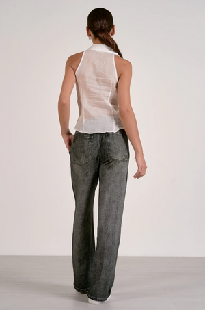 Jojo denim track sweatpant-Elan JF2399