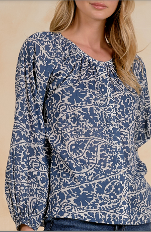 Paisley print shirt-Elan vop11745