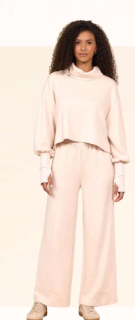 Hacci wide leg pant-vintage havana B14462