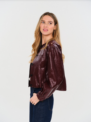 Emilia textured bomber jkt-Six Fifty SF1626