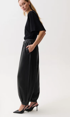 Freya leather pull on Harem pant-Pistola