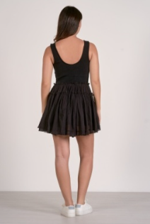 short bubble skirt tank dress-Elan wkr50207