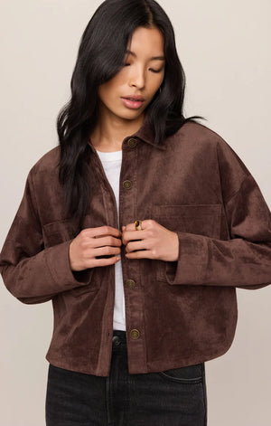 All Day crop Suede Jacket-Z Supply ZJ253339