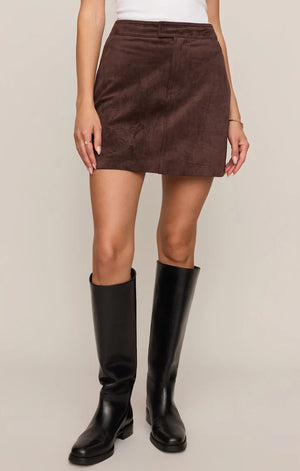 Perri Suede Mini Skirt-ZSupply ZK263360