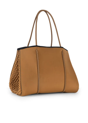 Greyson Camel Woven Neoprene Tote - Haute Shore alt view 3