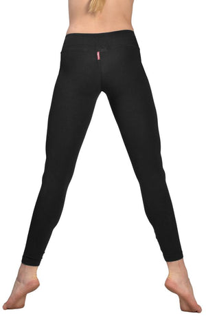Flat Waist Ankle Legging (Style W-452, Black) by Hard Tail Forever alt view 1