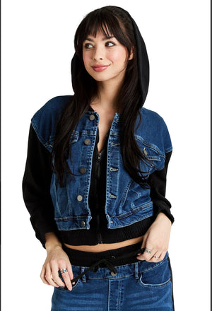Denim french terry combo jkt 95328-T1A6