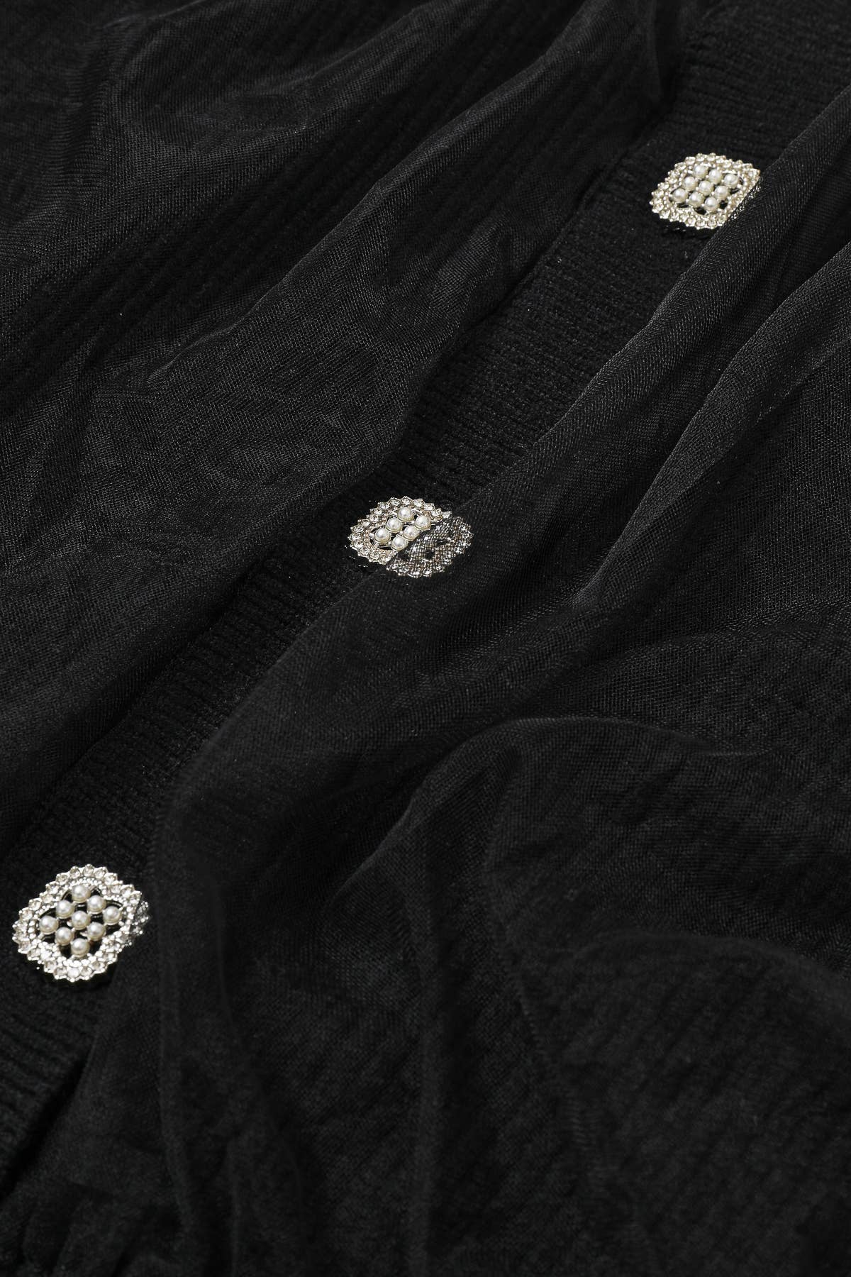 Marielle Crew-Neck Tulle Cardigan-RIVIR JO306