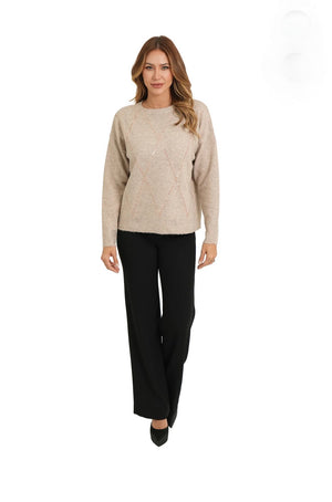 Argyle w sequin sweater-Love Token LT75-287