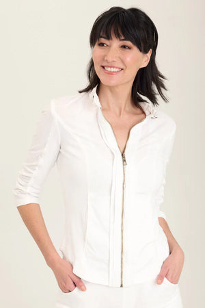Janet Jacket in White - Wearables