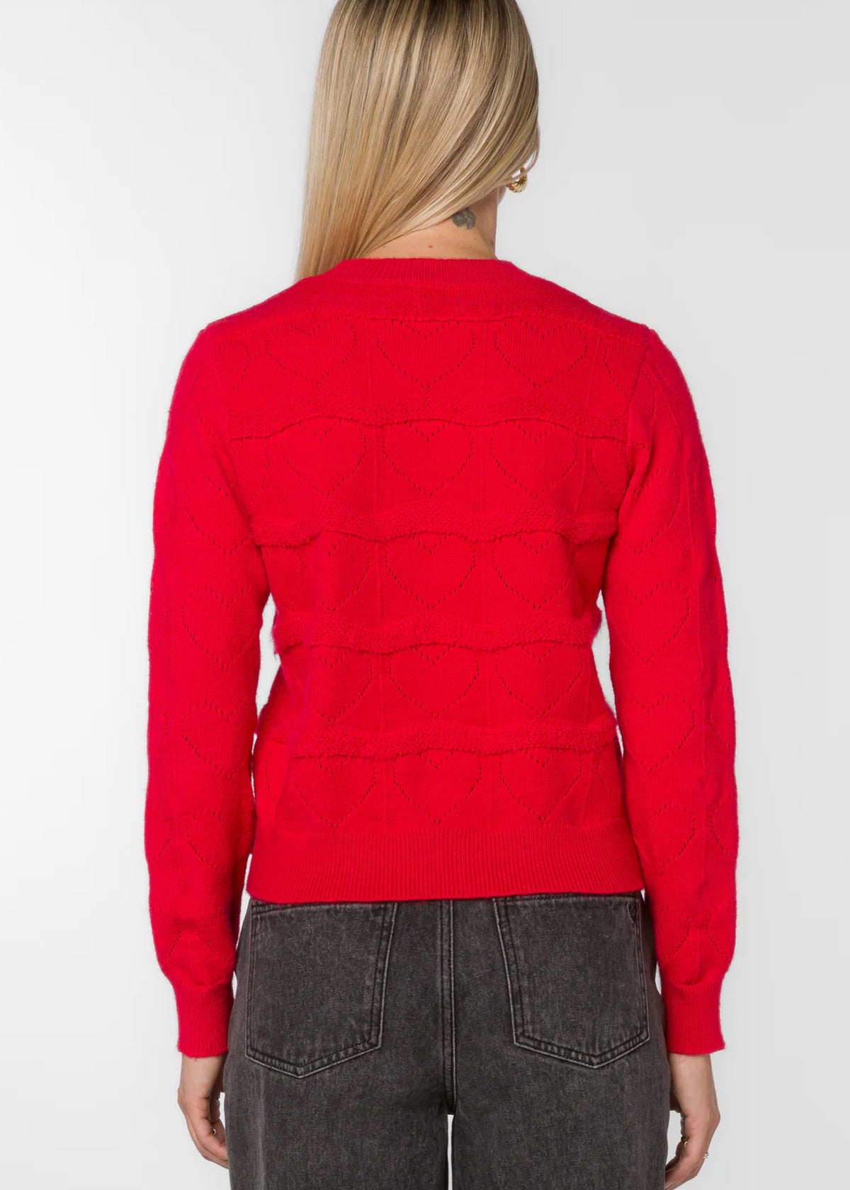 Brinley Sweater in Red - Velvet Heart