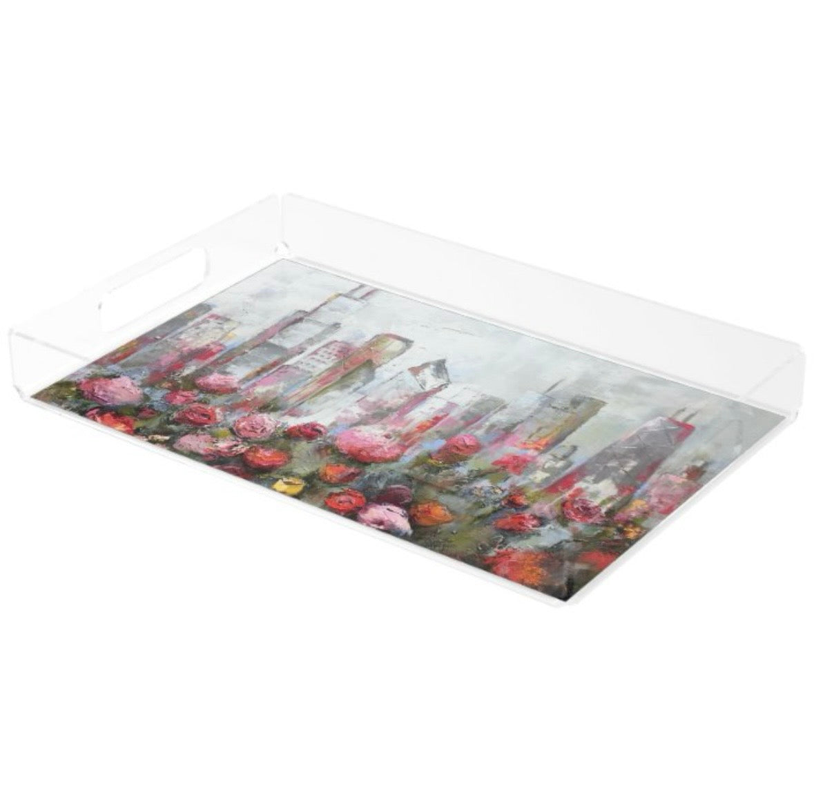 Donna j. West Pink City X-Large Acrylic Tray