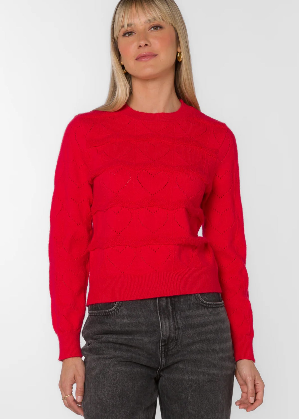 Brinley Sweater in Red - Velvet Heart