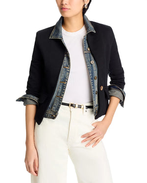 Clarissa Mixed Media Denim Jacket - Six/Fifty