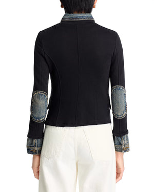 Clarissa Mixed Media Denim Jacket - Six/Fifty