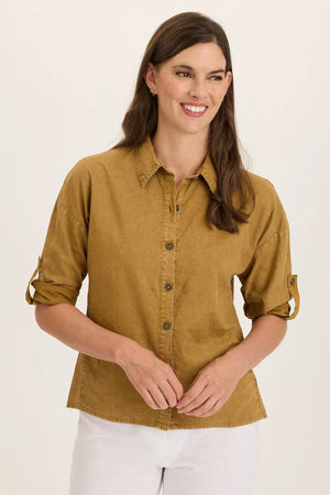 Carrie Button Up in Copper - XCVI