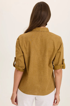 Carrie Button Up in Copper - XCVI