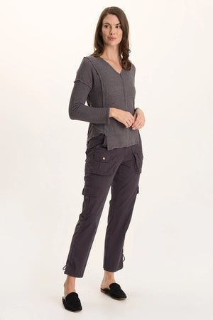 Arnie V Neck Top in Ashler - XCVI