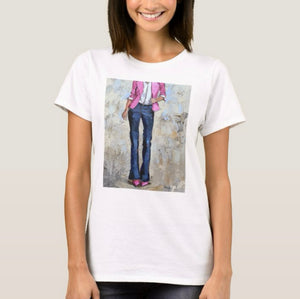 Donna j. West Pink Blazer T-shirt