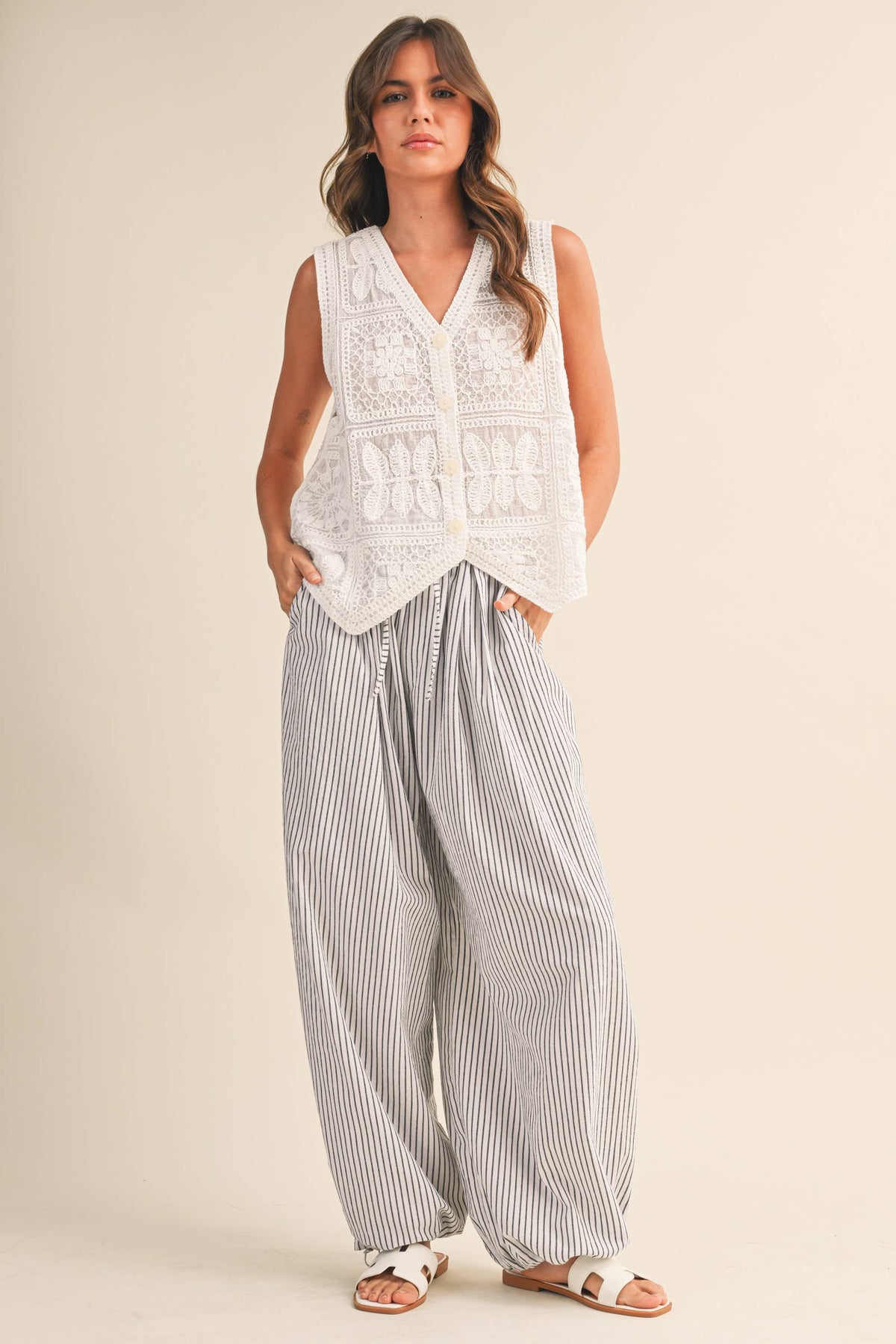 Striped Balloon Pant-Klesis  IP1494