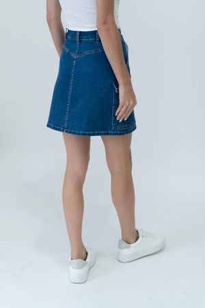 Kyra Cargo Denim Skirt - Six/Fifty