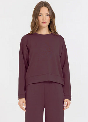 Cloud Fleece with Side Zipper in Merlot - Vintage Havana
