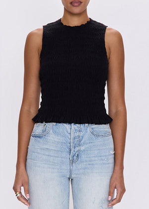 Phoebe Sleeveless Top in Black - Pistola Denim