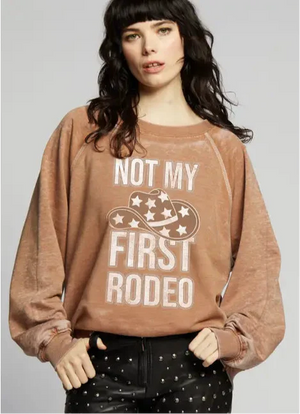 Not my first Rodeo Sweatshirt in Espresso - Recycled Karma