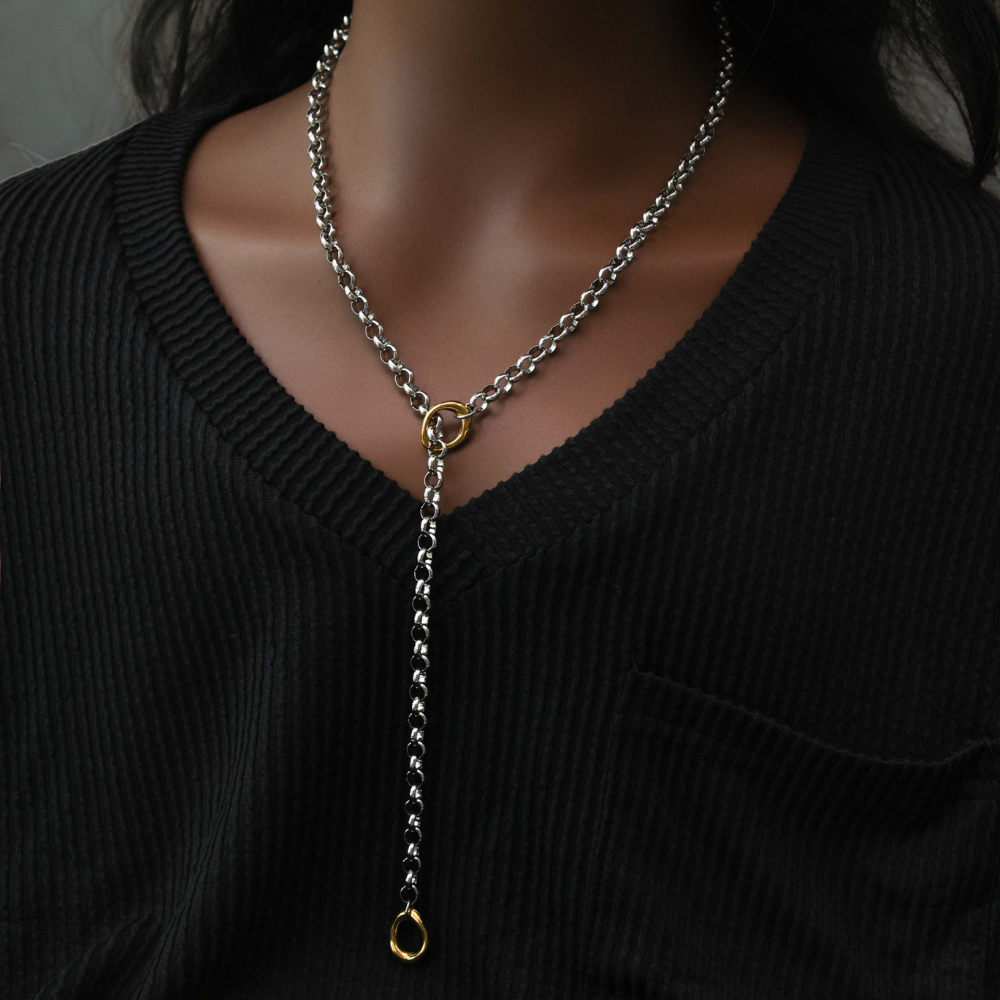 2 tone Axis Necklace -Deep South Originals