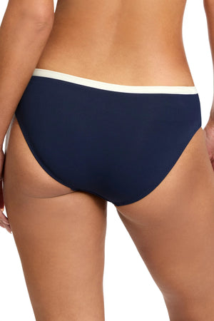 Tierna Twisted Bottom in Navy/Cream - Robin Piccone
