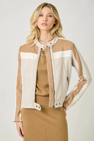Colorblock Moto Jacket - Mystree