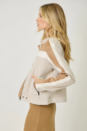 Colorblock Moto Jacket - Mystree