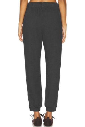 Button Jogger Pant in Dark Grey - Bobi