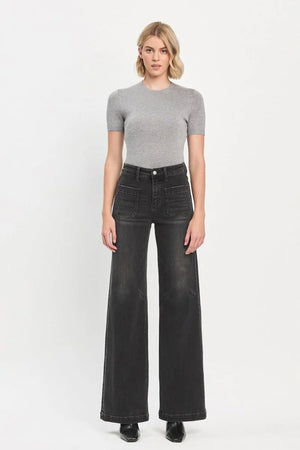 Engross High Rise Trouser in Black - Vervet